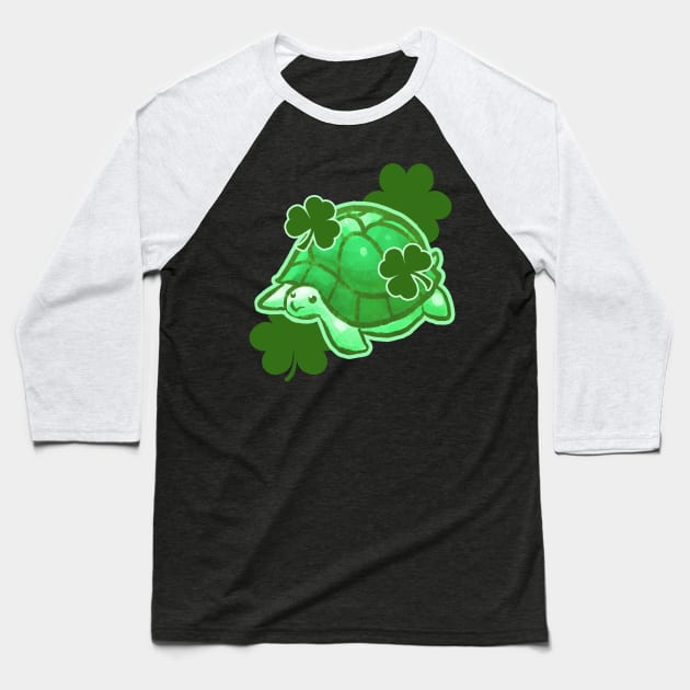 Lucky Turtle Baseball T-Shirt by saradaboru